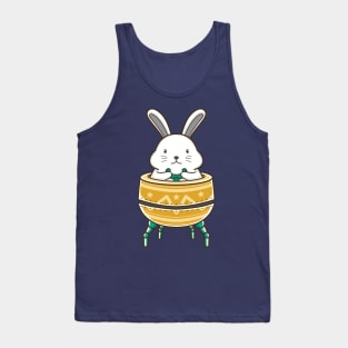 Bunny and Easter Egg Robot Tank Top